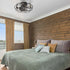 20 Inches Rust Caged Ceiling Fans with Lights Flush Mount Remote Control